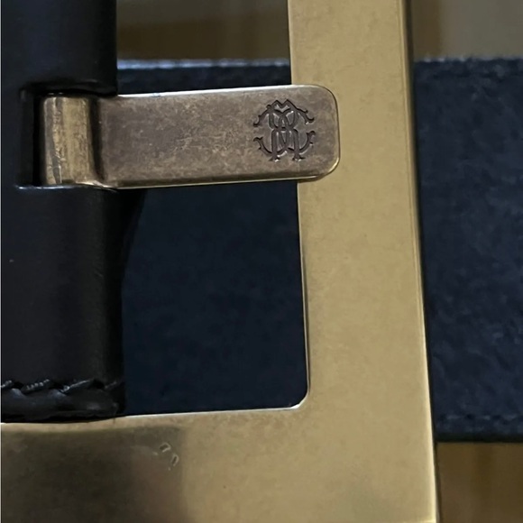 Roberto Cavalli Black Leather Buckle Belt - Picture 10 of 13